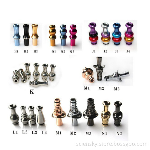 Popular Delrin/Metal/Stainless/Ming Drip Tip 510
